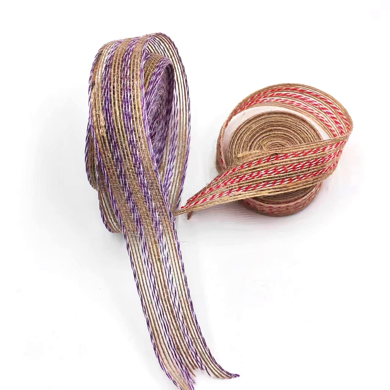 Ruban de jute direct pour les textiles de maison dans la décoration colorée de la ligne d'anniversaire et de Noël