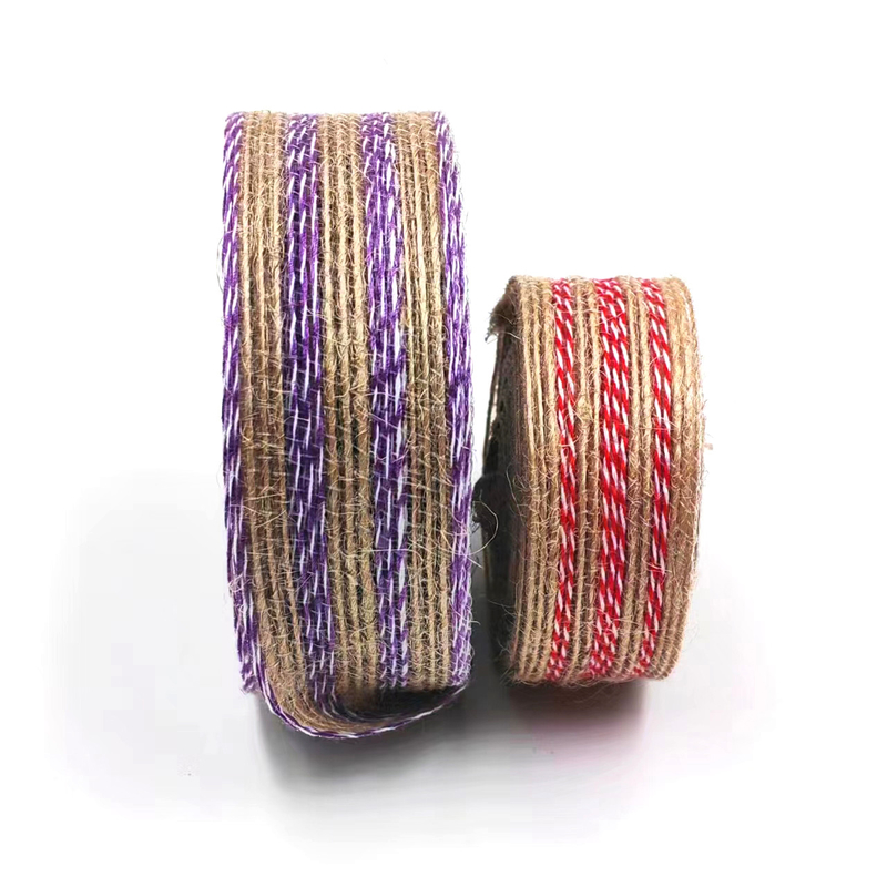 Ruban de jute direct pour les textiles de maison dans la décoration colorée de la ligne d'anniversaire et de Noël