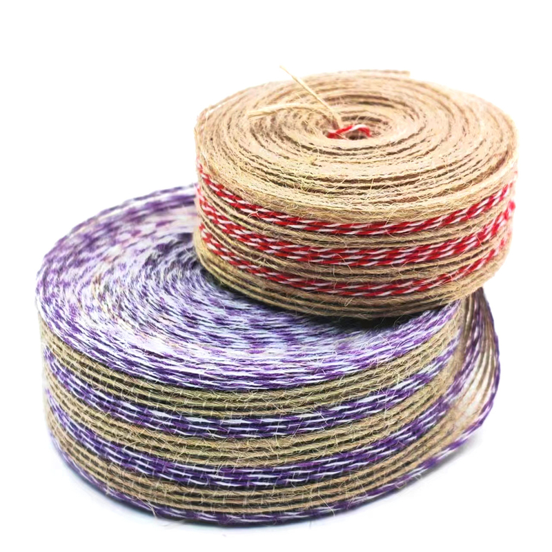 Ruban de jute direct pour les textiles de maison dans la décoration colorée de la ligne d'anniversaire et de Noël