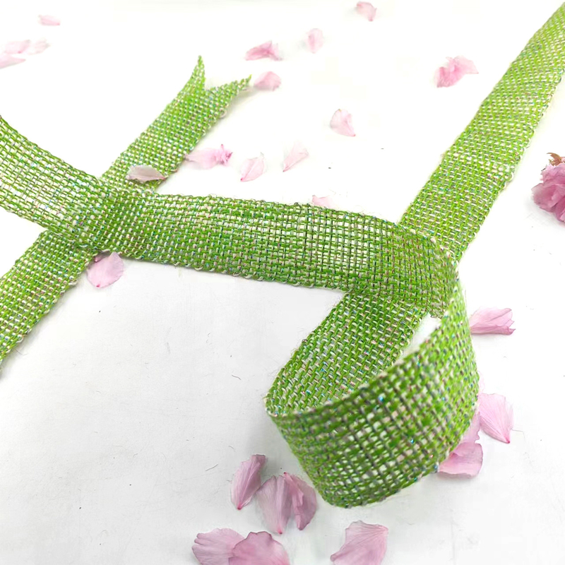Exquis Deco Green Webbing 100% Jute 1,5 pouces ruban de jute pour le webbing et l'emballage