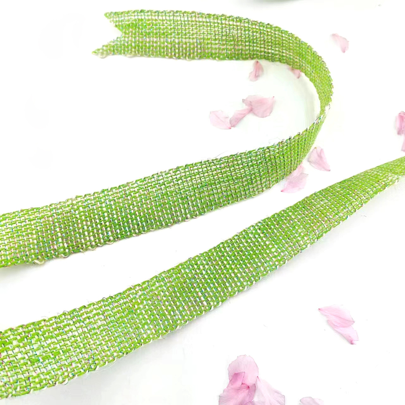 Exquis Deco Green Webbing 100% Jute 1,5 pouces ruban de jute pour le webbing et l'emballage