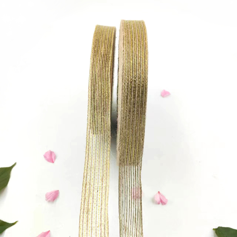 Ruban de jute écologique de 25 mm pour l'emballage et les bouquets