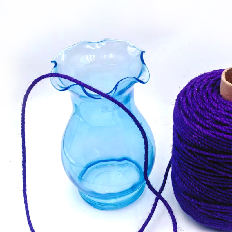 4.5mm pourpre artisanale rouleau de corde de jute torsionné jute Twine câble de chanvre pour l'emballage de cadeaux
