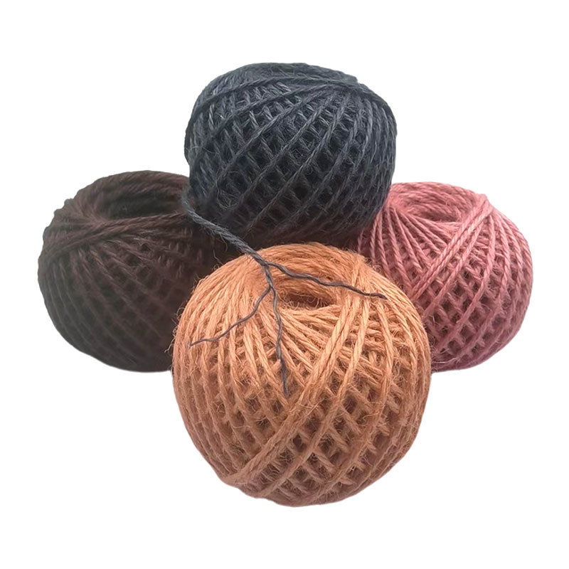 Couleur du fil de jute à bille tressée corde classique peignée en soie mercérée corde de jute pour chaussures
