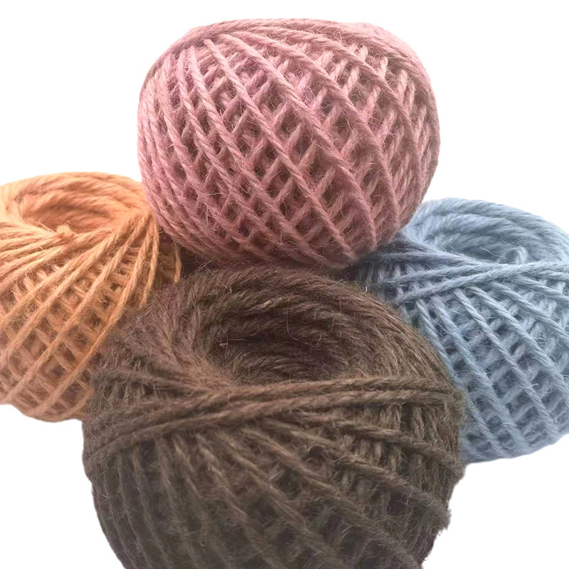 Couleur du fil de jute à bille tressée corde classique peignée en soie mercérée corde de jute pour chaussures
