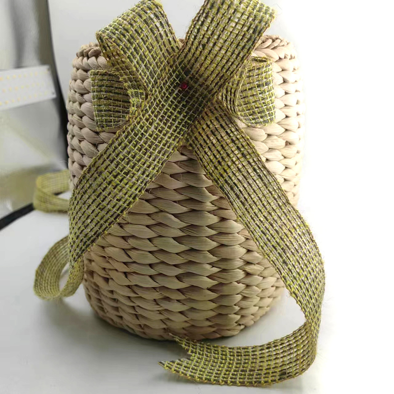 Tissu décoratif de jute pour sac de décoration 45 mm large vert textile pour la maison