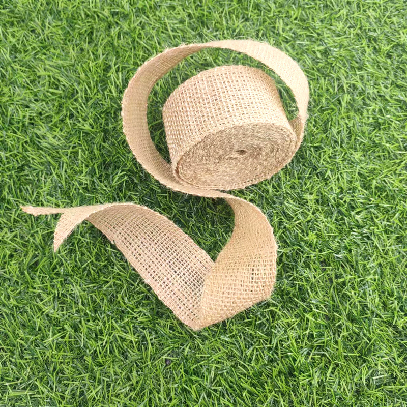 Tissu décoratif de jute pour sac de décoration 45 mm large vert textile pour la maison