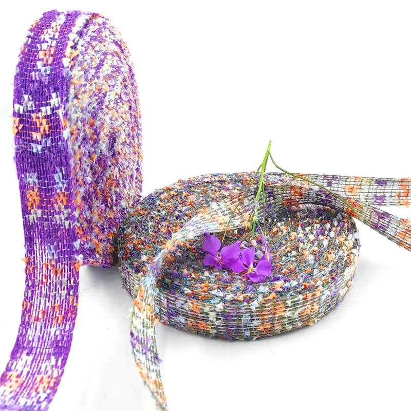 Accessoires de coiffure à la main avec ruban flottant fleurs superficielles 100% de matériel de jute