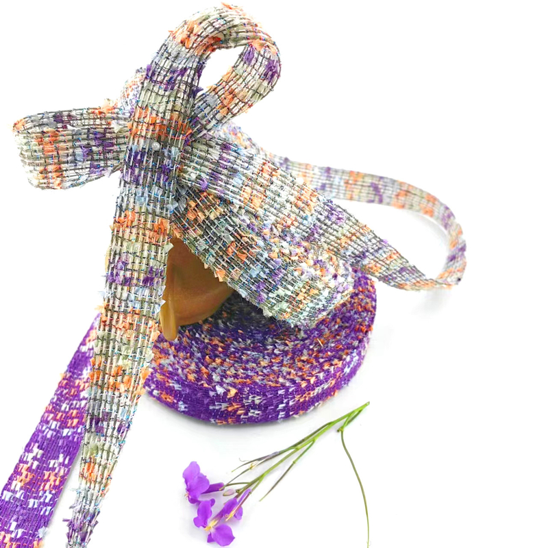 Accessoires de coiffure à la main avec ruban flottant fleurs superficielles 100% de matériel de jute