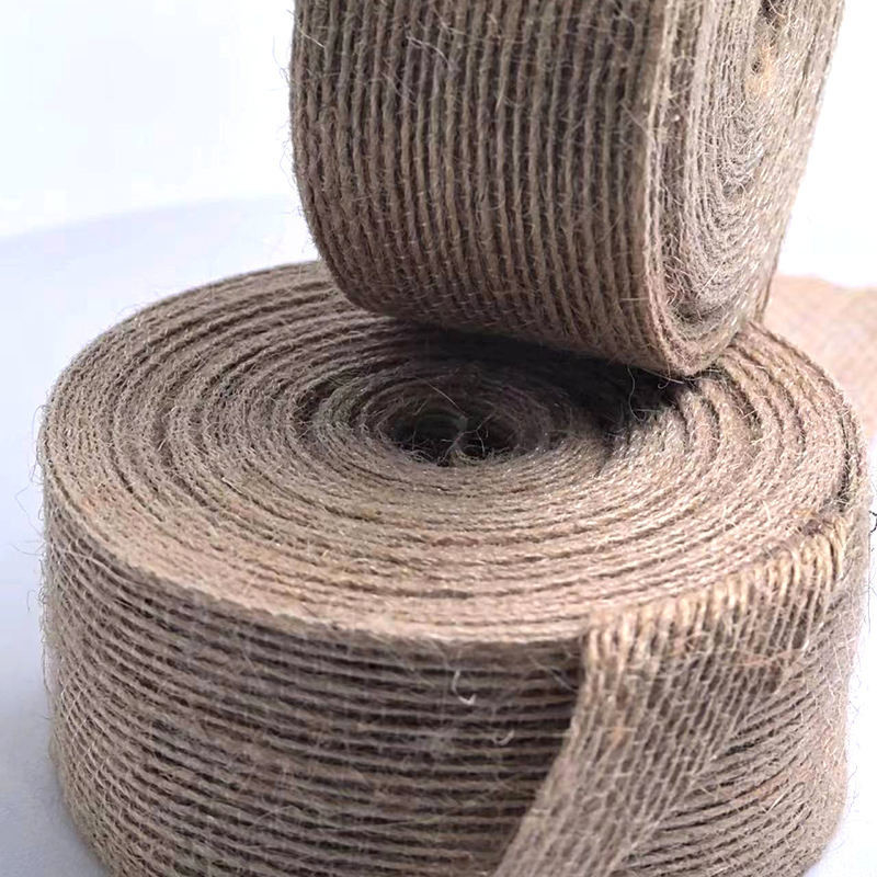 80% de jute 20% de ruban de polyester 10*10*4 cm pour une décoration durable et cadeau