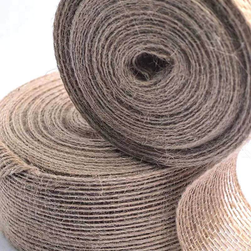 80% de jute 20% de ruban de polyester 10*10*4 cm pour une décoration durable et cadeau