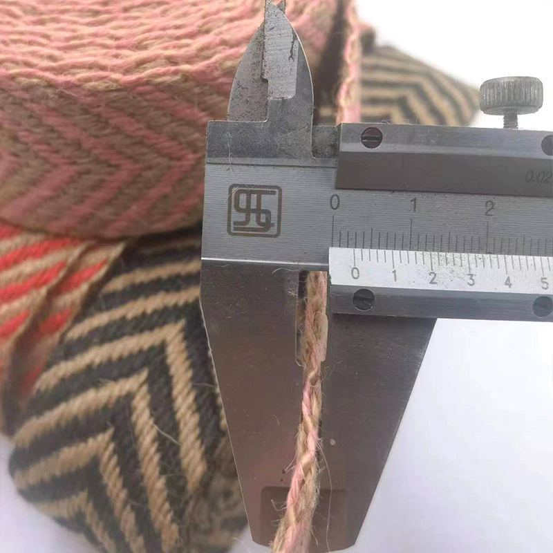 Éco-friendly 4 cm large 2,5 mm épaisseur jute Webbing Herringbone Webbing bordure pour chaussure