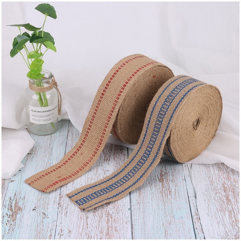 Des accessoires de tissu et de corde de taille personnalisée fabriqués à partir de jute naturel par les fabricants