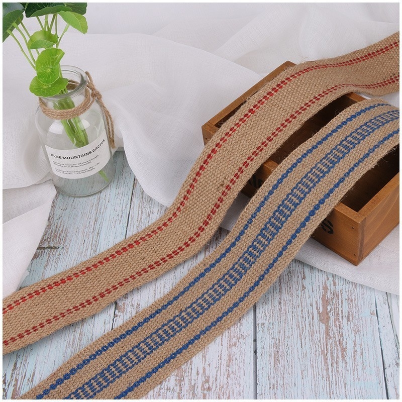 Des accessoires de tissu et de corde de taille personnalisée fabriqués à partir de jute naturel par les fabricants