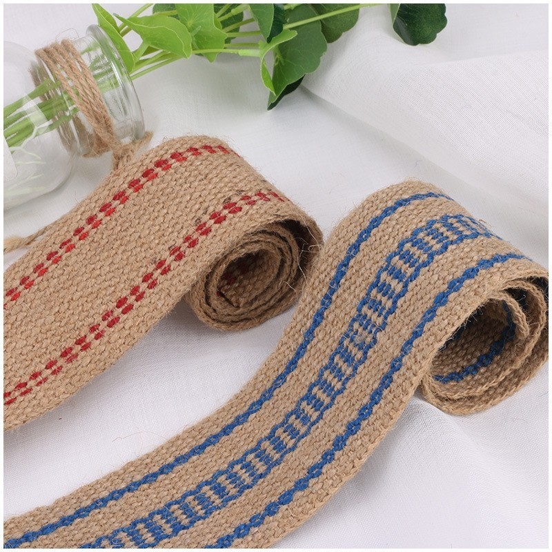 Des accessoires de tissu et de corde de taille personnalisée fabriqués à partir de jute naturel par les fabricants