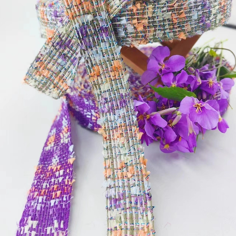 Ruban de couleur accessoires de vêtements Ruban de jute dentelle pour le style à la mode et décontracté