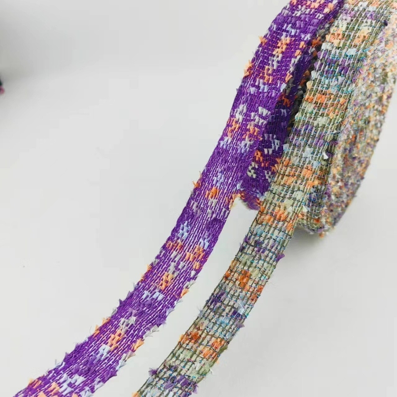 Ruban de couleur accessoires de vêtements Ruban de jute dentelle pour le style à la mode et décontracté