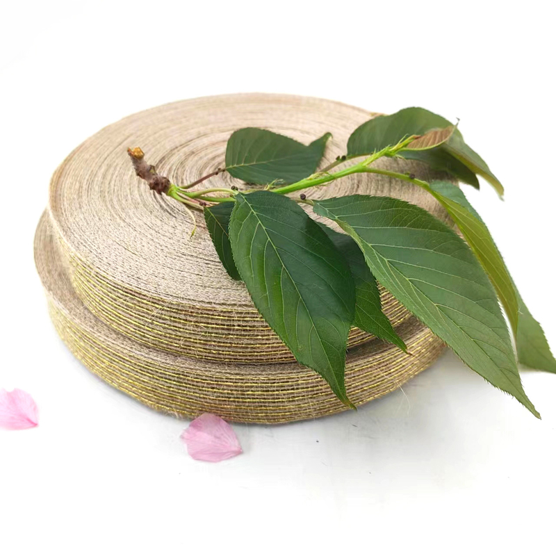 Faites-le vous-même ruban de jute avec 25 mm de câne à jute en toile de chanvre de style simple Ruban de soie de poisson en écharpe