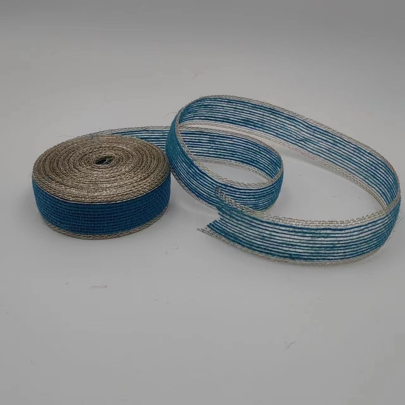 Fil de pêche à bord coloré Ruban de jute Rideau de rideau Crochet Ruban de tissu pour ceinture de sac