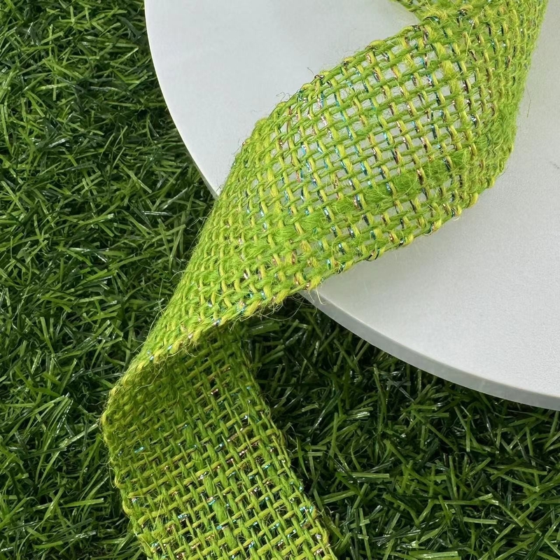 Décoration de Noël Ruban d'or jute Choix écologique et durable pour les textiles domestiques