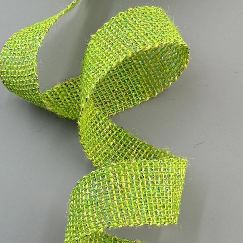 Décoration de Noël Ruban d'or jute Choix écologique et durable pour les textiles domestiques