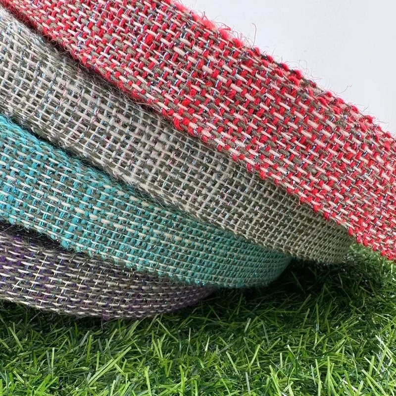 Ruban de jute de 4 cm Couleur de jute naturelle pure pour un emballage cadeau écologique