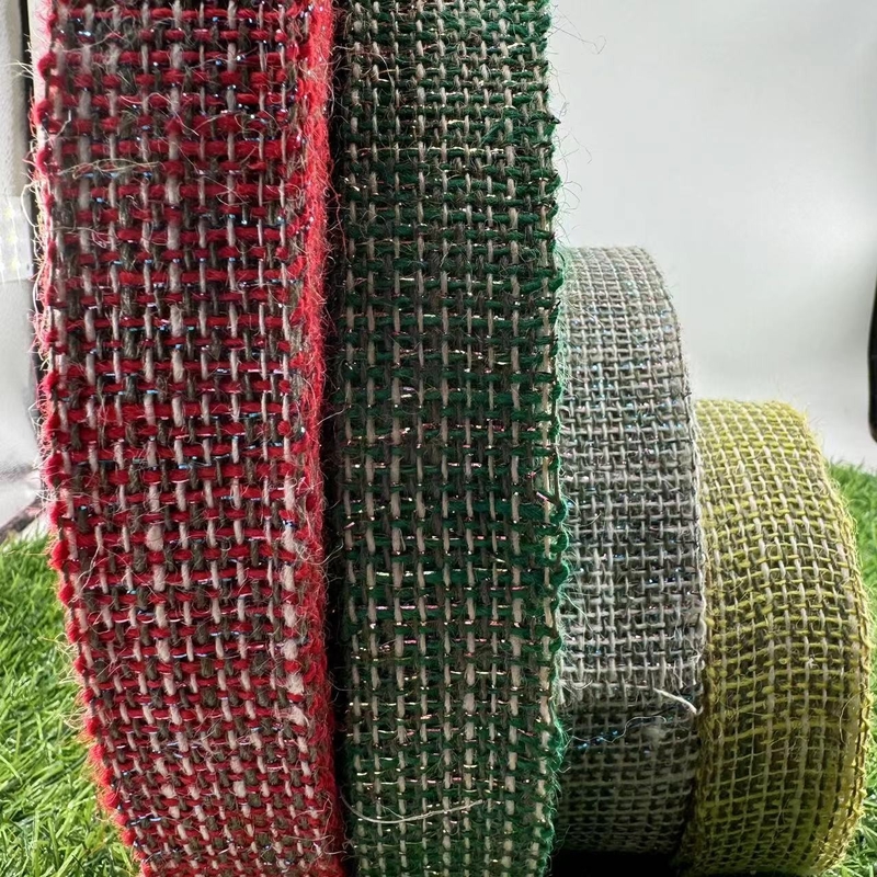 Ruban de jute de 4 cm Couleur de jute naturelle pure pour un emballage cadeau écologique
