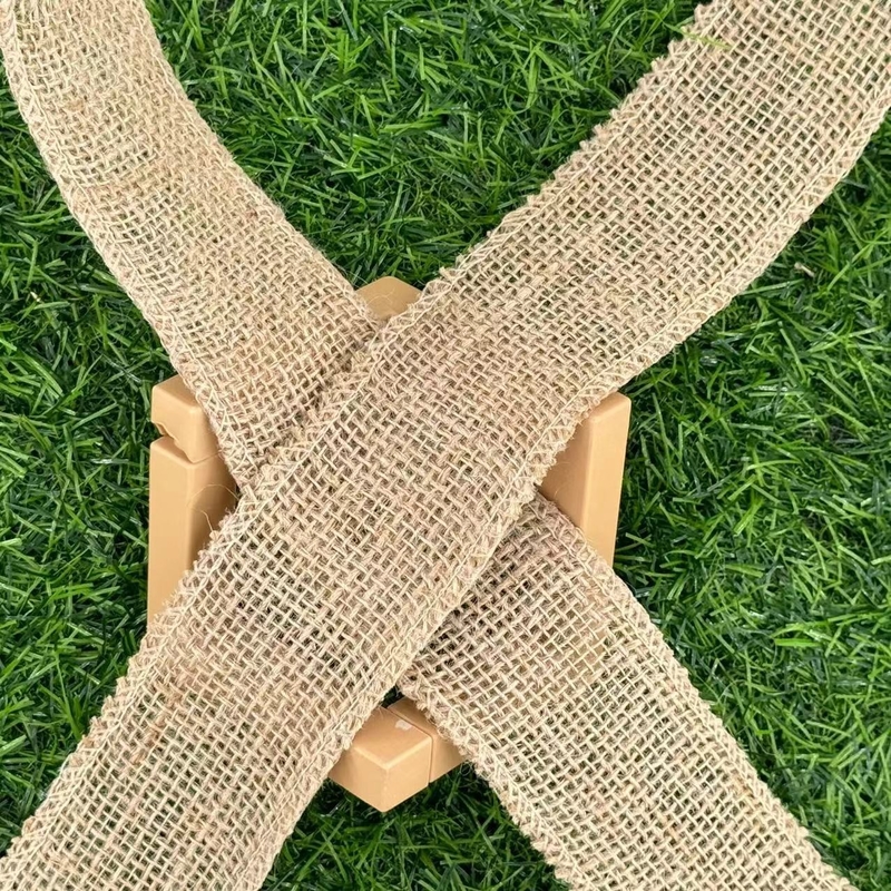 Ruban à mailles de jute confortable pour une décoration durable de la maison naturelle et écologique